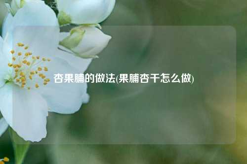 杏果脯的做法(果脯杏干怎么做)